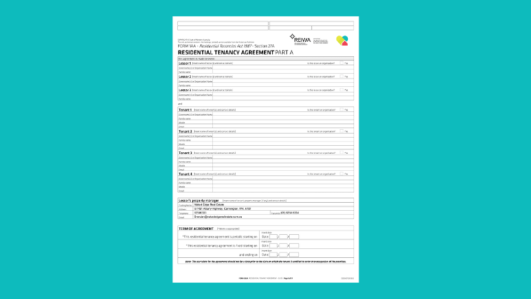 Blank Lease Agreement - Selling a Tenanted Property