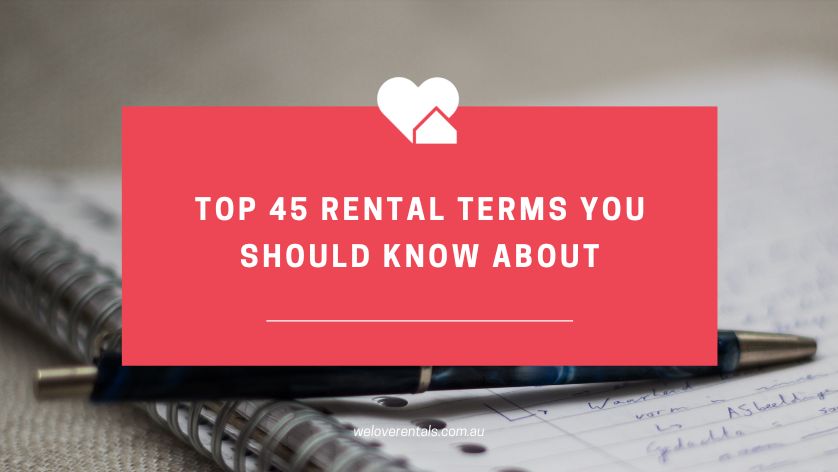 45 rental terms you should know
